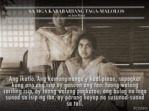 sa mga kababaihang taga malolos|Sa mga Kababaihang Taga.